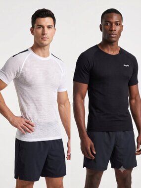 NWT | Nepest 2-Pack Mesh Performance Tees | Breathable | Black & White | Small